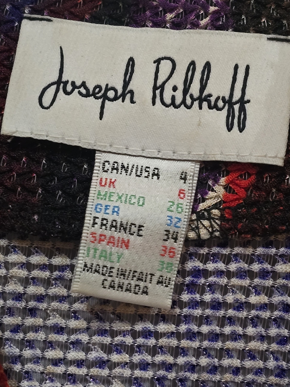 Joseph Ribkoff Multicolor Abstract Single-Button Blazer - Picture 5 of 6